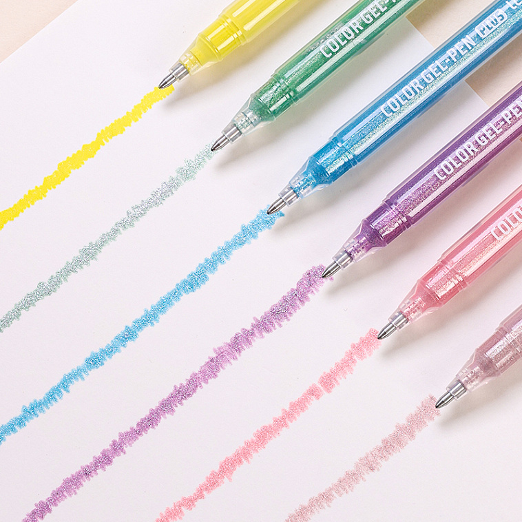 Набор ручек гелевых Languo, 1,00 мм, 24 цветов, с глиттером 606x758